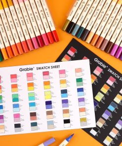 Alternative view of Grabie 72 Color Acrylic Paint Markers. Pack of 36 Dual Tip Brush Pens | 72 Colors in 36 Markers.Dual Tip Soft Brush Design.Water-Based Acrylic Ink For Paper. Rock. Wood. Canvas. Glass & Fabric